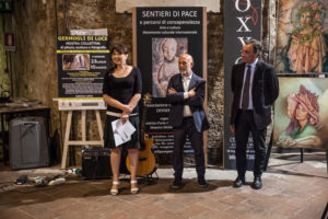 La curatrice d'arte Alessandra A. Palel, Avv. Massimo Perari, critico AICA Alberto Moioli 